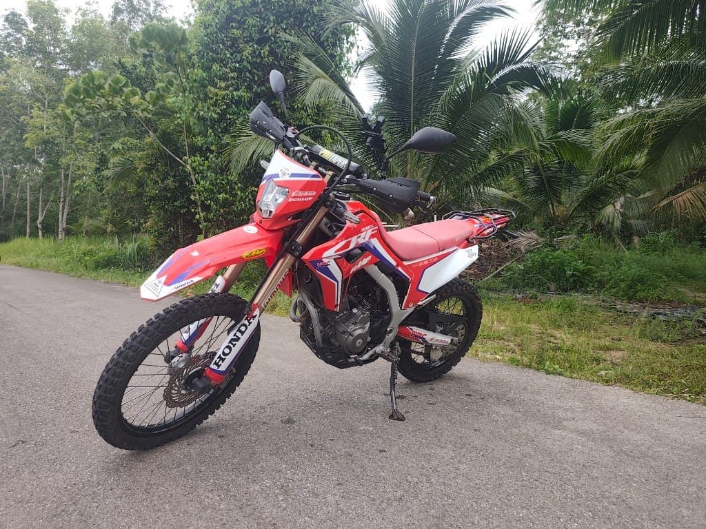 Honda CRF300L off-road adventure bike exploring Krabi's jungle trails