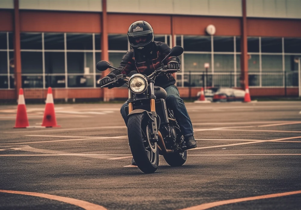 Learn to ride a motorbike - practice makes perfect
